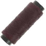 Fil plat en polyester ciré - Slam Cord pour micro macramé 0.8 mm - Aubergine x100m