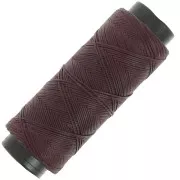Fil plat en polyester ciré - Slam Cord pour micro macramé 0.8 mm - Aubergine x100m