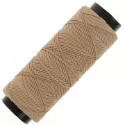 Fil plat en polyester ciré - Slam Cord pour micro macramé 0.8 mm - Sable x100m