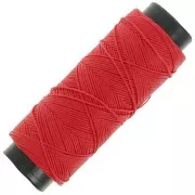Fil plat en polyester ciré - Slam Cord pour micro macramé 0.8 mm - Rouge x100m