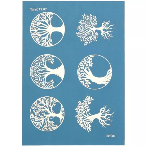 Silk Screen Moiko pour Pâte polymère 74x105 mm - Motif Arbre de vie 19.07 x1