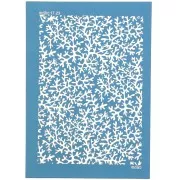 Silk Screen Moiko pour Pâte polymère 74x105 mm - Motif Corail 17.23 x1