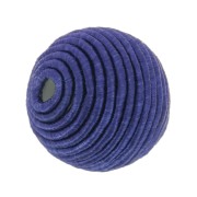 Perle recouverte de fil coton 10 mm - Bleu marine x1|raw }}