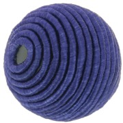 Perle recouverte de fil coton 16 mm- Bleu marine x1|raw }}