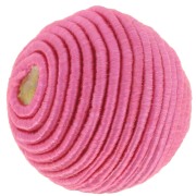 Perle recouverte de fil coton 16 mm- Fuchsia x1|raw }}
