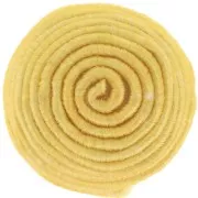 Cabochon rond recouvert de fil coton 16.5 mm - Jaune x1