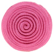 Cabochon rond recouvert de fil coton 16.5 mm - Fuchsia x1