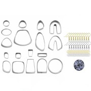 Set de 18 emporte-pièces acier inox avec accessoires et boucles d'oreilles|raw }}