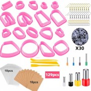 Set de 18 emporte-pièces plastique avec accessoires et outils pour polymère|raw }}