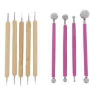 Set de 9 outils à embosser - doubles pointes - Fuchsia