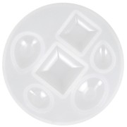 Moule silicone pour réaliser des cabochons carrés - ovales - poires en résine x1