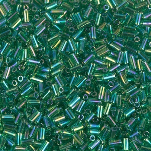 Bugles Miyuki 3 mm BGL1-179 - Transparent Green AB x10g
