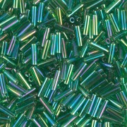 Bugles Miyuki 6 mm BGL-179 - Transparent Green AB x10g|raw }}