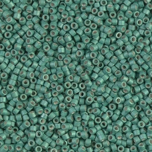 Miyuki Delica 11/0 DB1171 - Galvanized Dark Mint Mat x8g