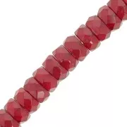 Perles rondelles facettées 6x3 mm - Siam x25