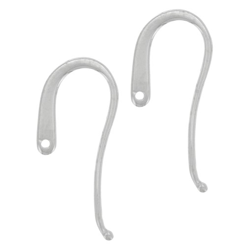 Crochets d'oreilles design 23 mm - Argent 925 x2