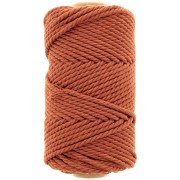 Bobine de cordon en coton pour macramé 3 mm - Cannelle x50m|raw }}