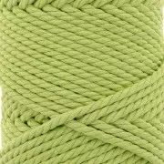 Bobine de cordon en coton pour macramé 3 mm - Vert menthe x50m