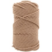 Bobine de cordon en coton pour macramé 3 mm - Sable foncé x50m|raw }}