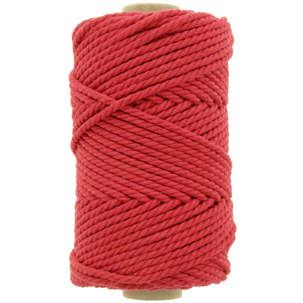860 m. Grosse bobine de corde câblé coton 2 mm, tressée. Naturelle. Matériel pour macramé