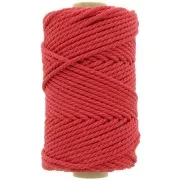 Rouge - Bobine de cordon en coton pour macramé 3 mm - Rouge x50m Bobine de cordon en coton pour macramé 3 mm - Rouge x50m
