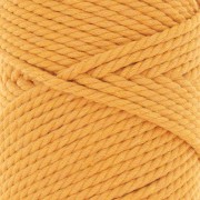 Bobine de cordon en coton pour macramé 3 mm - Moutarde x50m