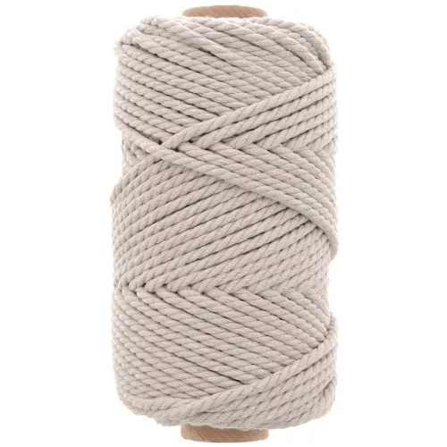 Bobine de cordon en coton pour macramé 3 mm - Lin x50m