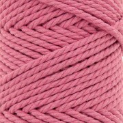 Bobine de cordon en coton pour macramé 3 mm - Vieux rose x50m