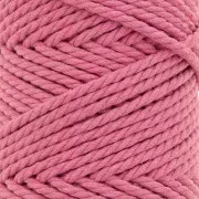 Bobine de cordon en coton pour macramé 3 mm - Vieux rose x50m