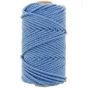 Bleu Clair - Bobine de cordon en coton pour macramé 3 mm - Bleu clair x50m Bobine de cordon en coton pour macramé 3 mm - Bleu clair x50m
