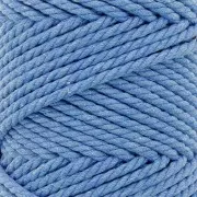 Bobine de cordon en coton pour macramé 3 mm - Bleu clair x50m