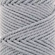 Bobine de cordon en coton pour macramé 3 mm - Gris clair x50m