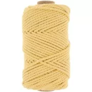 Jaune Pâle - Bobine de cordon en coton pour macramé 3 mm - Jaune pâle x50m Bobine de cordon en coton pour macramé 3 mm - Jaune pâle x50m