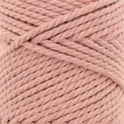 Bobine de cordon en coton pour macramé 3 mm - Blush x50m