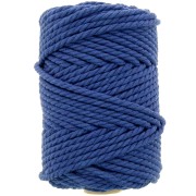 Bobine de cordon en coton pour macramé 5 mm - Bleu nuit x50m|raw }}
