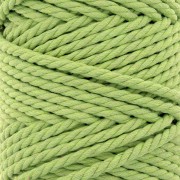 Bobine de cordon en coton pour macramé 5 mm - Vert menthe x50m