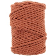 Bobine de cordon en coton pour macramé 5 mm - Cannelle x50m