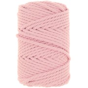Bobine de cordon en coton pour macramé 5 mm - Rose layette x50m