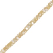 Perles rondelles Heishi en nacre teintée 4x2 mm - Ocre x39cm|raw }}