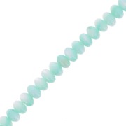 Perles rondelles - Heishi en nacre teintée 6x4 mm - Mint x38cm|raw }}