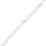 Perles rondes en nacre teintée 2.5 mm - Blanc x37cm|raw }}