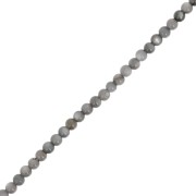 Perles rondes en nacre teintée 2.5 mm - Gris foncé x38cm|raw }}
