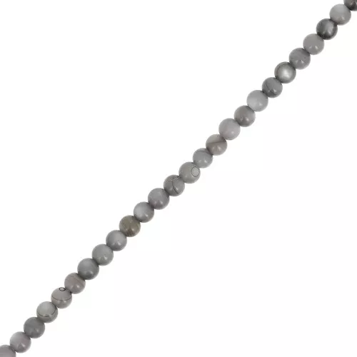 Perles rondes en nacre teintée 2.5 mm - Gris foncé x38cm