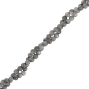 Perles rondes en nacre teintée 2.5 mm - Gris foncé x38cm
