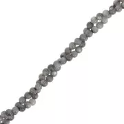 Perles rondes en nacre teintée 2.5 mm - Gris foncé x38cm