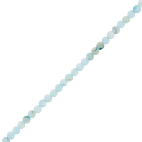 Perles rondes en nacre teintée 2.5 mm - Vert d'eau x38cm