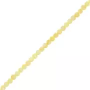 Perles rondes en nacre teintée 2.5 mm - Jaune clair x38cm