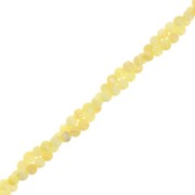Perles rondes en nacre teintée 2.5 mm - Jaune clair x38cm