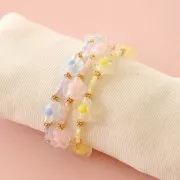 Perles rondes en nacre teintée 2.5 mm - Bleu x38cm