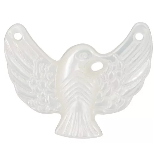 Pendentif intercalaire colombe 14x18 mm en nacre x1